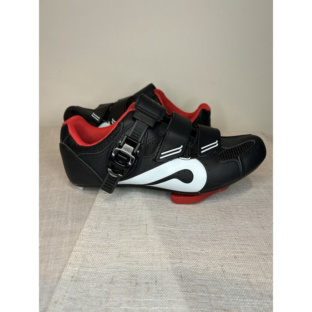 Peloton Cycling Shoes Size 38 EU / 7.5 US Women (Black Red) - Picture 3 of 8